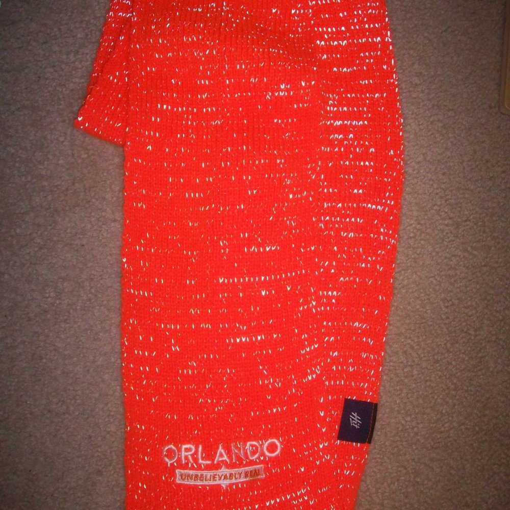 Orlando Unbelievably Real Safety Orange Scarf 65x6" Florida Merchandise Logo